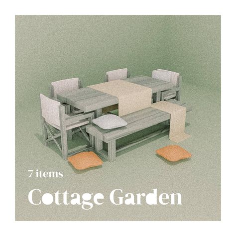 Sims4 Cc Garden, Sims4 Cottagecore Cc, Sims 4 Cc Backyard, Sims 4 Garden Cc, Sims 4 Cc Furniture Living Rooms, Sims 4 Cottage, Sims 4 Cc Patreon, 70s Furniture, Ts4 Mods