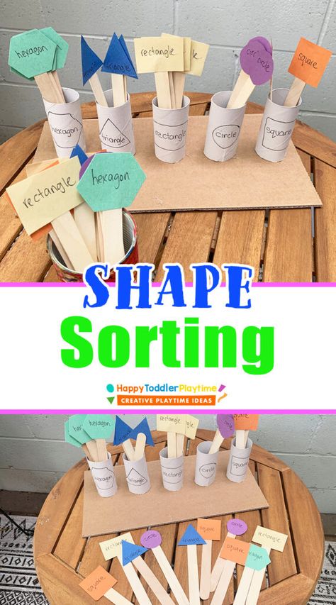 Sorting Math Activities Preschool, Fun Sorting Activities, Preschool Hexagon Activities, Shapes And Numbers Preschool, Letter S Math Activities For Preschool, Shapes Revision Preschool, Learning Squares Preschool, Size Sorting Activities, Toddler Shapes Activities