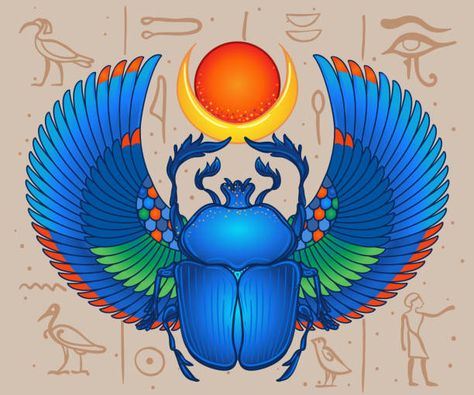 Scarab Beetle Tattoo, Scarab Tattoo, Beetle Illustration, Egyptian Beetle, Dung Beetle, Beetle Tattoo, Silhouette Logo, Egyptian Scarab, Ancient Egypt Art