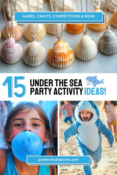 Planning an under the sea birthday theme? 🐚 Dive into our blog for 15 exciting under the sea birthday party games and activities that will keep your little party guests entertained all day long! 🦀💦 Whether you're looking for interactive under the sea birthday party ideas or creative ways to bring the ocean to life, this list has it all! Check out the blog post for tons of fun-filled inspiration! 🐳🎈 #UnderTheSeaParty #BirthdayFun #OceanAdventures Gone Fishing Party Games, Sea Patrol Birthday Party, 3rd Birthday Ocean Theme, Fish Themed Games, Underwater Party Games, Under The Sea Themed Games, Under The Sea Theme Birthday Party, Ocean Birthday Activities, Under The Sea Bday Party