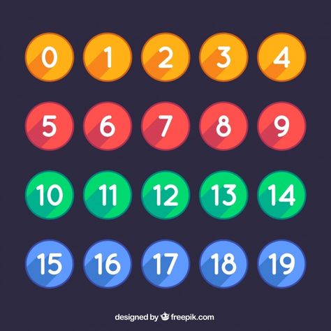 Huge number collection | Free Vector #Freepik #freevector #car #light #character #typography Number Chats, Premium Vector, Graphic Resources, Vector Free, Typography, Design