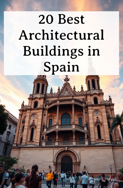 20 Best Architectural Buildings in Spain Greek Temples, Guggenheim Museum Bilbao, Alcazar Seville, Architectural Buildings, Park Güell, Gothic Cathedrals, World Architecture, Spanish Architecture, Antoni Gaudi