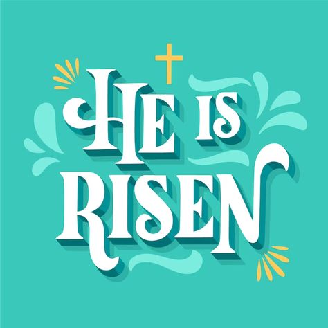 Free Vector | Hand drawn he is risen easter sunday illustration Sunday Illustration, Happy Easter Sunday, He Is Risen Easter, Easter Messages, Easter Illustration, Resurrection Sunday, He Is Risen, Easter Sunday, Vector Hand