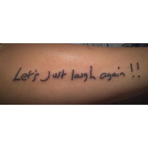 1d inspired tattoos on Instagram: “Let's just laugh again. On the beautiful @giorgiafucci  #cutetattoo #cute #onedirection #onedirectiontattoos #onedirectioninspiredtattoo…” Try Again Tattoo, 1d Inspired Tattoos, Again Tattoo, One Direction Tattoos, Inspired Tattoos, D Tattoo, Lets Try, Try Again, Cute Tattoos