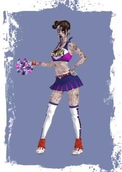 Zombie Cheerleader, Lollipop Chainsaw, Tara Strong, Cheerleading Squad, Zombie Art, Strong Female, Music Genres, The Conjuring, Chainsaw