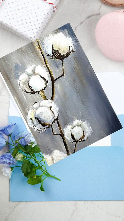 DIGITAL Printable Postcard A6 Cotton Boll Art Print Cotton Bolls, Small Wall Decor, Printable Postcards, Cotton Boll, Tattoo Art Drawings, Flowers Print, Art Flowers, Mothersday Gifts, Small Wall