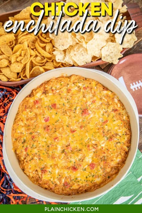 March Madness Party Food, Rotel Cheese, Enchilada Dip, Chicken Enchilada Dip, Cream Cheese Sausage Balls, Football Friday, Delicious Dips, Low Carb Tacos, Keto Biscuits