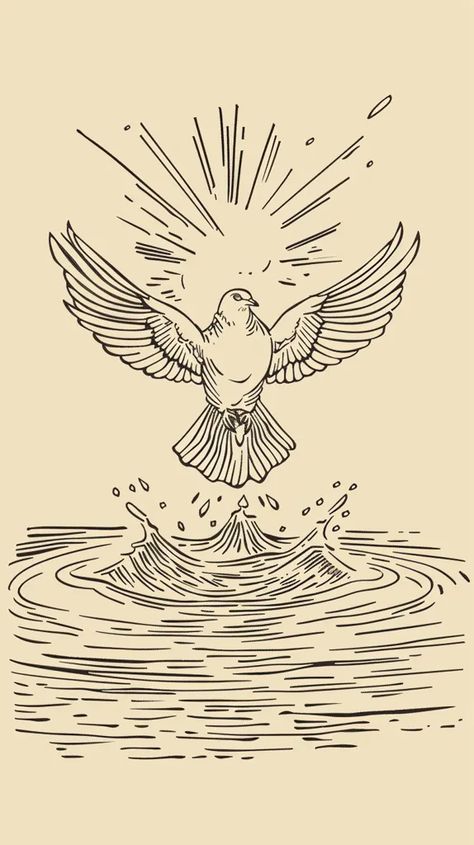 Midjourney AI Image: A simple woodcut illustration of A woodcut of About the Holy Spirit,linocut print of baptized , Ther... → more in ai-img-gen.com Dove Line Art, Turtle Dove Illustration, Dove Illustrations, Dove Outline, Peace Dove Linocut, Dove Graphic, Dove Vintage Illustration, Woodcut Illustration, Holy Spirit Dove