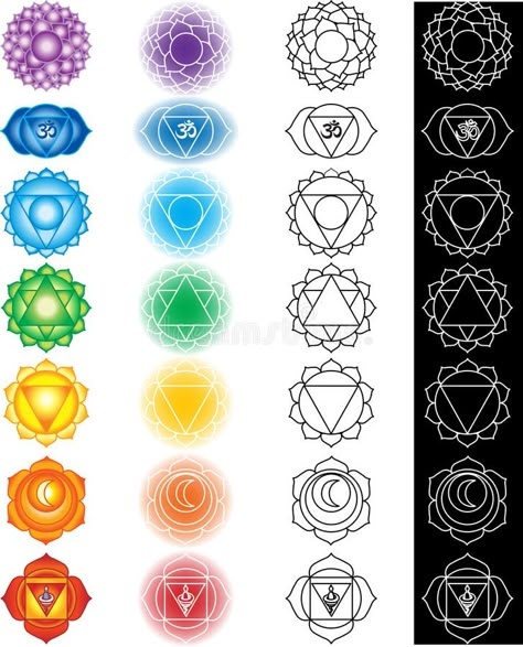 Chakra Painting Ideas, 7 Chakras Art, Chakra Art Mandala, 7 Chakras Tattoo, Chakras Art, Chakras Tattoo, Chakra Painting, Art Chakra, Chakra Tattoo