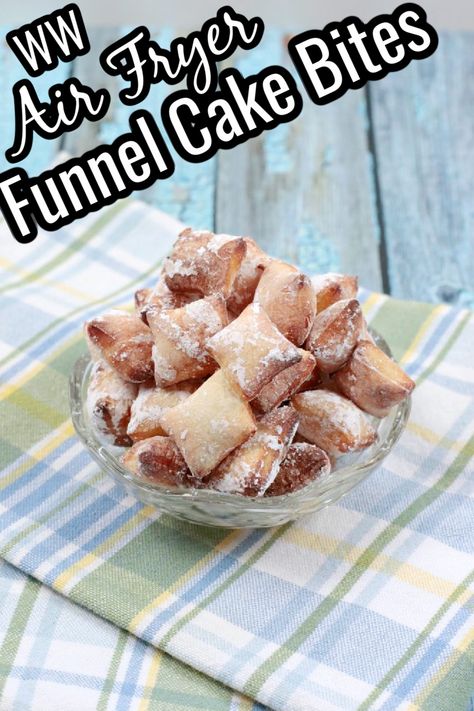 Air Fryer Funnel Cake, Carnival Funnel Cake, Funnel Cake Recipe Easy, Funnel Cake Bites, Funnel Cake Fries, Air Fryer Recipes Dessert, Funnel Cake Recipe, Air Fryer Oven Recipes, Air Fry Recipes