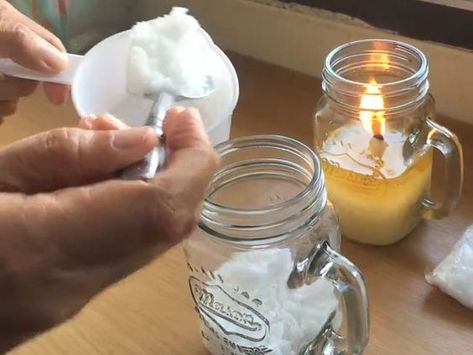 Oil Candles Diy, Candle Heater, Old Candle Jars, Emergency Candles, Survival Skills Emergency Preparedness, Liquid Candle, Disaster Plan, Alcohol Lamp, Salt Candle