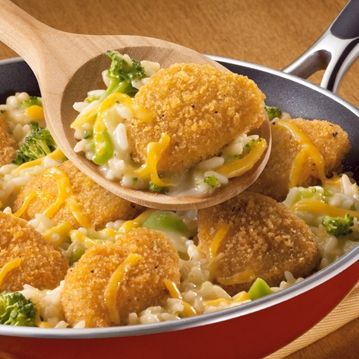 Chicken Nuggets And Rice, Chicken Parmesean Casserole, Chicken Broccoli Rice Skillet, Juicy Chicken Breast Recipes, Cheesy Rice, Chicken Broccoli Rice, Ready Set Eat, Easy Family Recipes, Rice Skillet