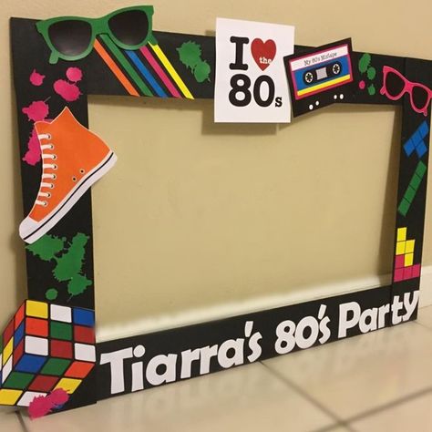 80s Party Decorations, 80s Birthday Parties, 1980s Party, 80s Party Outfits, 90s Theme Party, Party Frame, 80s Theme Party, 80s Theme, Photos Booth