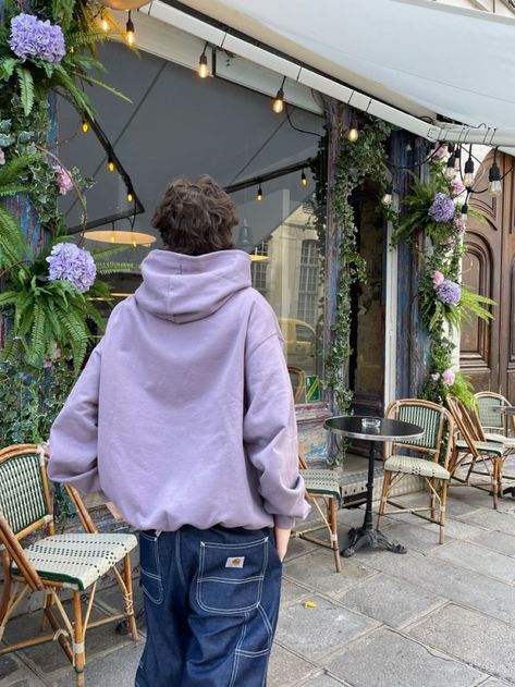 Swanky Bar, College Tour, Hoodies Aesthetic, Guy Fits, Purple Fits, Outfits Hombre, Purple Hoodie, Boys Fits, Mens Trendy Outfits