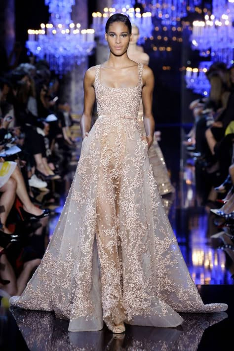 The Best Looks from Couture Fall 2014 - Couture Fall 2014 Runway Looks - Harper's BAZAAR Elie Saab Wedding Dress, Elie Saab Dresses, Elie Saab Haute Couture, Paris Fashion Week Runway, Elie Saab Fall, Elie Saab Couture, 파티 드레스, Wedding Dress Couture, Couture Runway