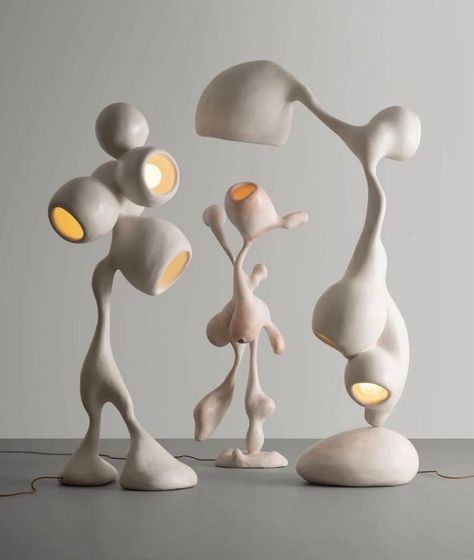 Imperfect Truth Sculpture Lighting, Sculptural Lighting, Sculpture Table, Interior Design Plants, Ceramic Lantern, Diy Room Decor For Teens, Opening Event, Store Design Boutique, Plaster Sculpture