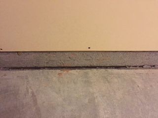 Baseboard in Garage - DoItYourself.com Community Forums Baseboards On Concrete Walls, Garage Baseboard Ideas, Garage Trim Interior, Garage Baseboard, Garage Trim, Garage Drywall, Garage Storage Plans, Garage Transformation, Garage Insulation