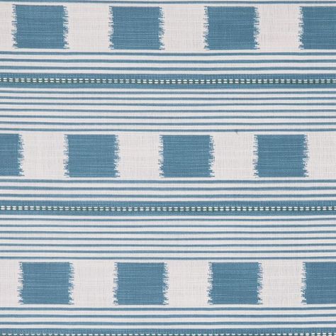 Designer Fabric for Curtains & Upholstery | F&P Interiors Upholstered Headboard Shapes, Banquette Ideas, Christopher Farr, Fabric For Curtains, Kit Kemp, Striped Upholstery Fabric, Blue White Decor, Striped Upholstery, White Upholstery