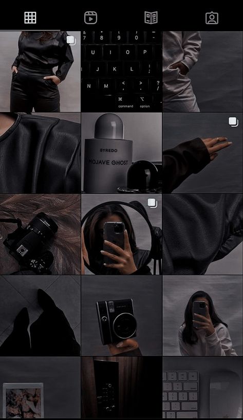 Dark Photo Aesthetic Instagram, Low Exposure Aesthetic Instagram Feed, Life Style Instagram Feed, Dark Moody Instagram Feed, Black And White Work Aesthetic, Instagram Style Theme, Dark Feeds Aesthetic Instagram, Black Feeds Aesthetic Instagram, Aesthetic Fitness Instagram Feed