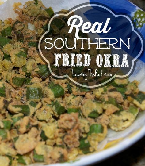 Real Southern Fried Okra Fried Okra Recipe, Southern Fried Okra, Okra Recipe, Fried Okra, Okra Recipes, Cooking Easy, Comfort Food Southern, Southern Cooking, Favorite Side Dish