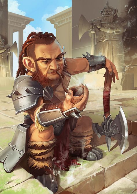 Gnome Barbarian, Fistbump Creation on ArtStation at https://www.artstation.com/artwork/BJDGl Gnome Barbarian, Dnd Gnome, Gnome Dnd, Barbarian Dnd, 4 Horsemen, Fantasy Figures, Heroic Fantasy, Fantasy Portraits, Fantasy Races