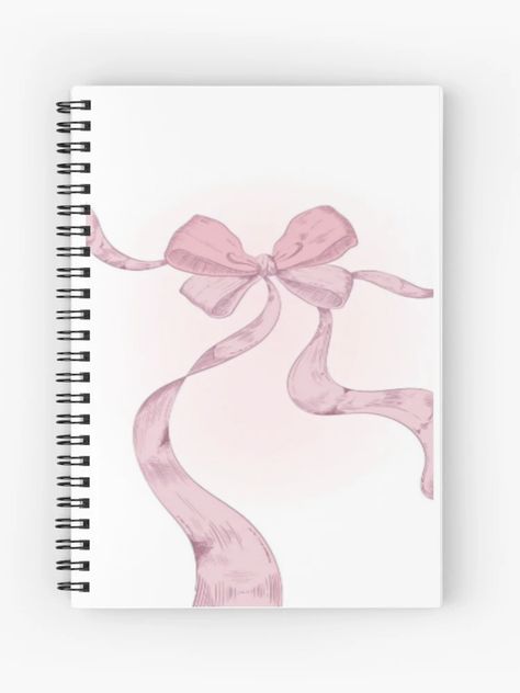 "Coquette bow" Spiral Notebook for Sale by Pixiedrop | Redbubble