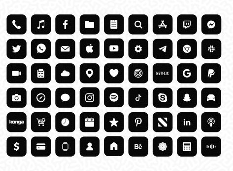 iOS 14 Minimal Black & White Icon Pack by TSMUSTY Simple Designs To Draw, Minimalist Iphone, Gadgets Technology Awesome, Ios Design, Computer Icon, Electronics Design, Graphic Design Projects, App Icon Design, Icon Pack