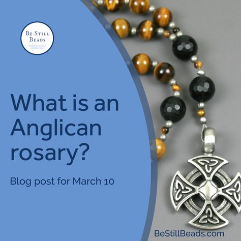 A brief overview of what an Anglican rosary is and how it differs from the more well known Roman Catholic rosary style. Anglican Prayer Beads, Anglican Rosary, Protestant Prayer Beads, Orthodox Cross, Christian Crafts, Celtic Style, Catholic Rosary, Religious Symbols, Rosary Catholic