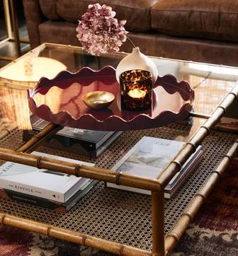 Sitting Room Furniture | OKA US Wooden Glass Coffee Table, Styling A Bedroom, Coffee Table Styling Ideas, Table Styling Ideas, Coffee Table Decor Ideas, Bamboo Coffee Table, Beautiful Coffee Table, Coffee Table Tray, Table Decor Ideas