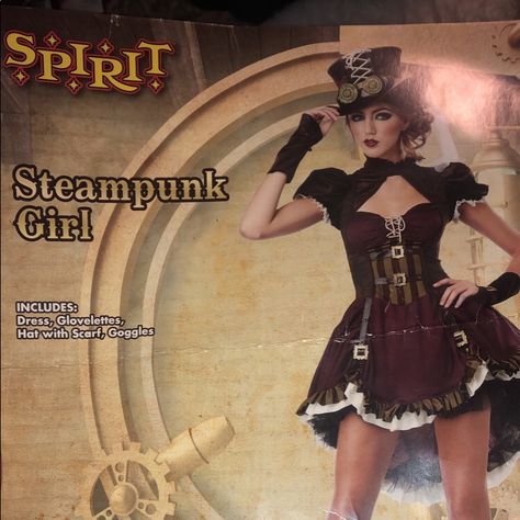 Steampunk Costume, Only Worn Once!! Women’s Small Belle Halloween, Steampunk Party, Carnival Dress, Girl Halloween Costume, Steampunk Halloween, Steampunk Dress, Goth Halloween, Holiday Costumes, Girl Halloween