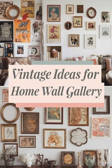 Create a beautiful home wall gallery with vintage ideas that charm and inspire. Mix old photographs. unique frames. and rustic artwork to showcase your personality. Add antique mirrors and classic prints for a touch of elegance. Let your walls tell a story that reflects your unique style and love for vintage treasures. Rustic Artwork, Unique Frames, Classic Prints, Antique Mirrors, Vintage Ideas, Tell A Story, Old Photographs, Wall Gallery, Antique Mirror