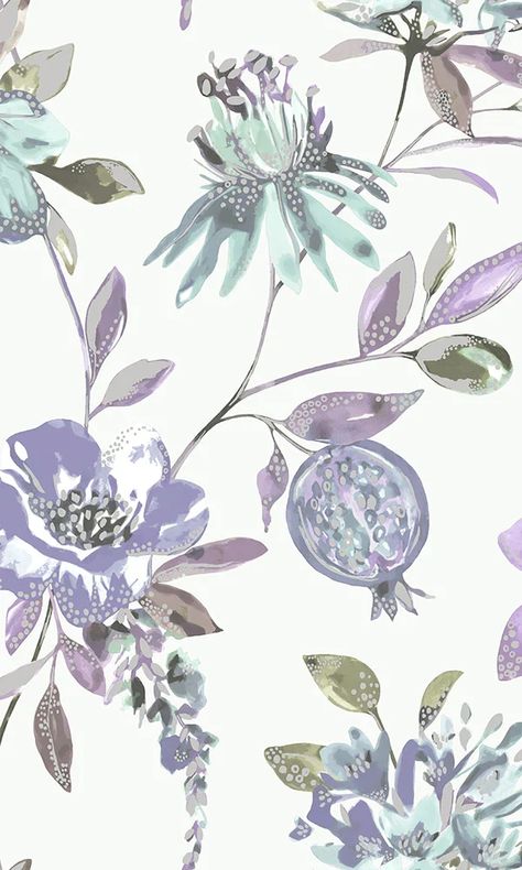 Bold Floral Wallpaper, Wallpapers Cool, Creative Wallpapers, Fabric Paint Diy, Summer Furniture, Floral Textile, Drops Patterns, Paint Diy, Art Deco Wallpaper