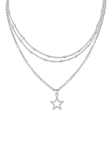 PRICES MAY VARY. Y2K GRUNGE EMO LAYERED STAR NECKLACE: The star symbol is associated with guidance, protection, and enlightenment. It is also a symbol of hope, good luck, and aspirations. The Star Choker Necklace is a great addition to your collection MATERIALS: Meticulously crafted from high-quality titanium steel SIZE & LENGTH: The Star Pendant measures 0.59 inches in width, 0.59 inches in length. The first chain length is 14.5 inches, the second chain length is 15.3 inches, the third chain le Silver Star Jewelry Aesthetic, Grunge Accessories Necklaces, Y2k Silver Necklace, Dainty Silver Necklace Aesthetic, Y2k Necklace Aesthetic, Silver Necklace Grunge, Cute Y2k Accessories, Layered Necklaces Silver Grunge, Basic Silver Jewelry