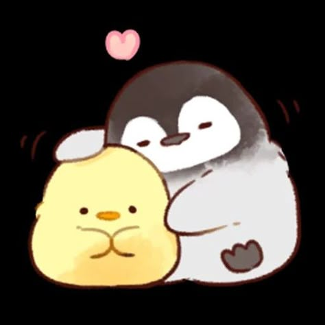 Cute Pfp Animals, Cute Ducks Drawings, Cartoon Duck Drawing, Kawaii Penguin Drawing, Penguin And Duck, Cute Duck Art, Kawaii Cat Drawing, Penguin Cartoon, Penguin Drawing