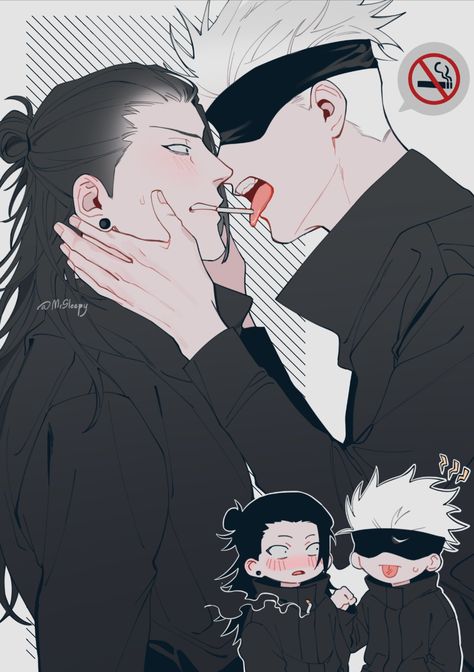 ▻ No smoking ! #呪術廻戦 #JujutsuKaisen /zBsUg Memes Anime, Anime Ships, Two People, Handsome Anime Guys, Funny Anime Pics, Ship Art, Best Anime Shows, Slayer Anime, Cute Anime Couples