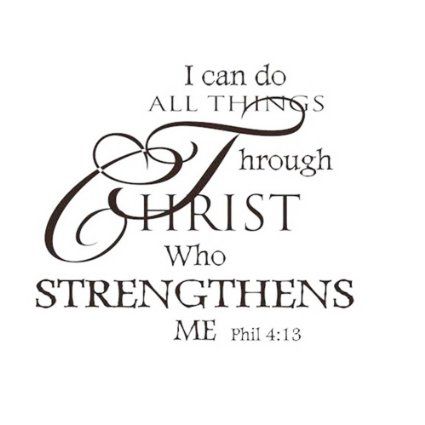 ($8)  Soledi Wall Decal I Can Do All Things Through Christ Who Strengthens Me Wall Decal Quotes Vinyl Wall Sticker Mural Art Wall Decor Bedroom Living Room, Black Wall Stickers Family, Wall Stickers Words, Wall Decal Quotes, Christian Wall Decals, Quotes About Strength And Love, Wall Stickers Quotes, Kids Living Rooms, Black Wall Decor, Removable Wall Stickers