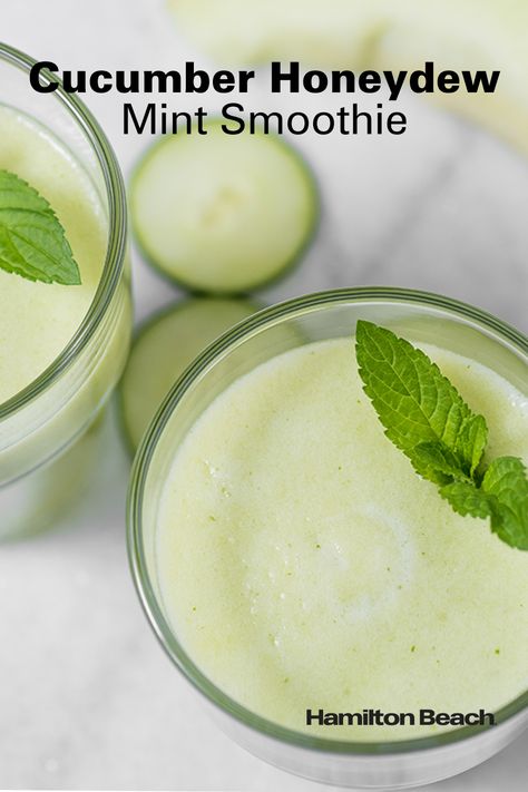 Get your green on with our Cucumber Honeydew Mint Smoothie. Our powerful blender makes it creamy and cool in every sip. Honeydew Melon Smoothie, Honeydew Smoothie, Honeydew Green, Melon Smoothie, Nutri Bullet, Mint Smoothie, Breakfast Sandwich Maker, Lions Den, Food Dehydrators