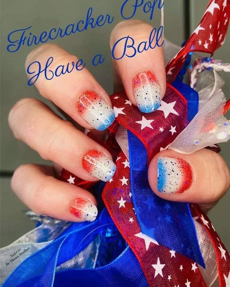 Birthday Color Street Nails, Nail Combos, Usa Nails, Mani Ideas, Nail Color Combos, Mixed Mani, Color Streaks, Nail Time, 4th Of July Nails