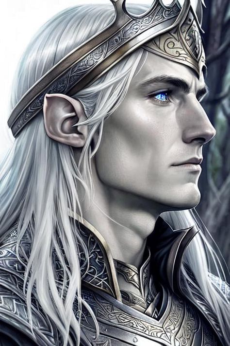 Elf King Fantasy Art, Tolkien Collection, Seelie Court, Elven Queen, Dnd Elves, Male Elf, Lotr Elves, Elf King, Elf Man