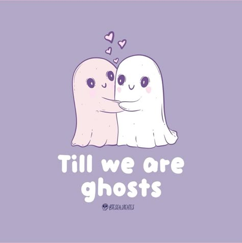 Till we are ghosts 💜💜💜 . . . #ghosts #spooky #spookyseason #SpookyVibes #spookyart #spookycute #spookycuteart #spookycutes #love #you #loveyou #love #halloween Love Halloween, What Inspires You, Something New, Cute Art, Profile Picture, Ghost, Sketch Book, Love You, Halloween