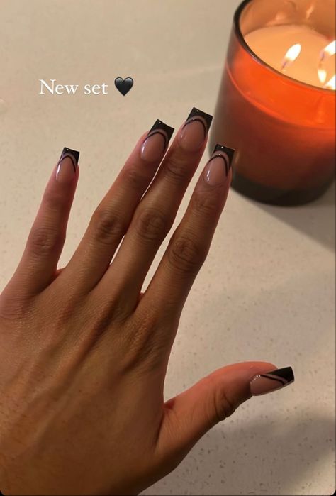 Black Acrylic Nails, Work Nails, Simple Acrylic Nails, Casual Nails, Short Square Acrylic Nails, Acrylic Nails Coffin Short, Short Acrylic Nails Designs, Pink Acrylic Nails, Square Acrylic Nails