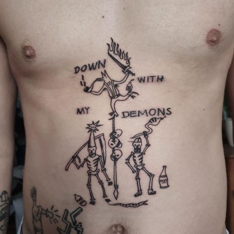 My Demons Tattoo, Down With My Demons Tattoo, Simon Tattoo, Down With My Demons, Demons Tattoo, My Demons, Demon Tattoo, Inner Demons, Beauty Tattoos