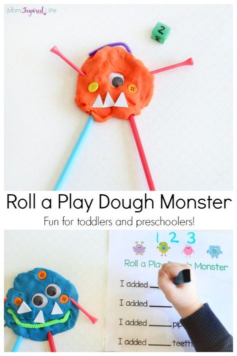 Play dough monster activity for learning numbers and counting. Includes printable recording sheet! Perfect for toddlers and preschoolers. Monster Numbers, Monster Printable, Colour Monster, Youtube Animation, Numbers Activity, Monster Activities, Monster Craft, Counting Activity, Playdough Activities