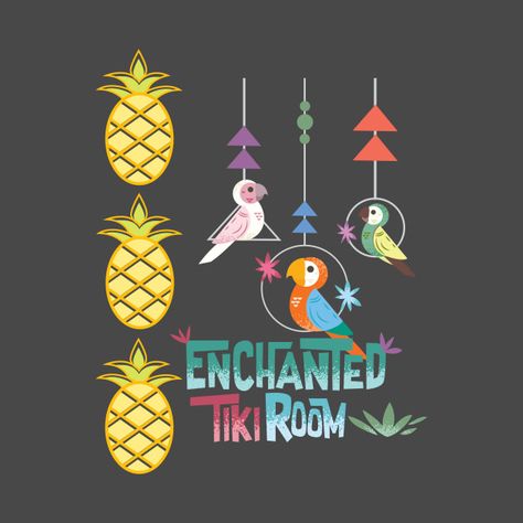 Tiki Room Disney, Disney T Shirts, Disney Enchanted, Tiki Decor, Enchanted Tiki Room, Tiki Art, Disney Sticker, Tiki Room, Vintage Disneyland