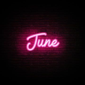 Neon glow june month text effect Fonts Neon Widgets, June Month, October Month, Neon Light Wallpaper, Summer Sale Banner, Month Signs, Neon Quotes, Neon Words, Neon Logo