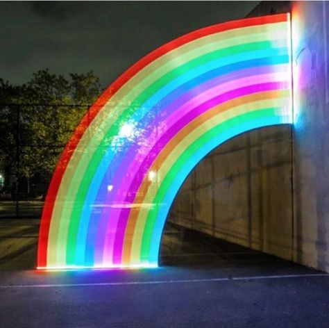 Make your own rainbow Charcoal Drawings, Rainbow Aesthetic, Light Sculpture, Light Installation, Long Exposure, Light Painting, Public Art, Neon Lighting, Light Art