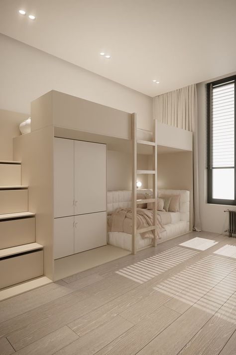 Teenager Bedroom Design, Hostel Room, Hiasan Bilik Tidur, Kids Room Interior Design, Revit Architecture, Bunk Bed Designs, Kids Bedroom Inspiration, Studio Apartment Ideas, Room Redesign