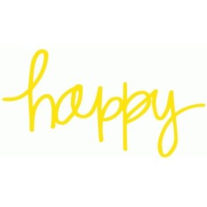 Silhouette Design Store: cursive happy Modern Caligraphy, Happy Font, Yellow Cottage, Pretty Fonts, Cute Words, Personal Identity, Cursive Writing, Happy Words, Silhouette Design Store