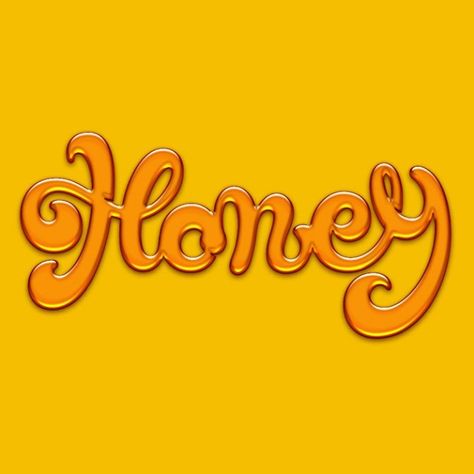 #honey #lettering #customlettering #type #letter #customtype Honey Font, Honey Logo, Graphic Design Letters, Magazine Wall, Hand Lettering Logo, Custom Type, Handwritten Logo, Lettering Inspiration, Text Background