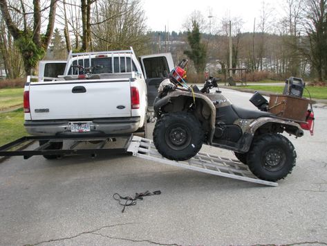 trailer hitch atv carry rack Atv Plow Ideas, Atv Trailer Ideas, Atv Dump Trailer, Hunting Hacks, Atv Snow Plow, Atv Racks, Quad Trailer, Atv Storage, Atv Plow